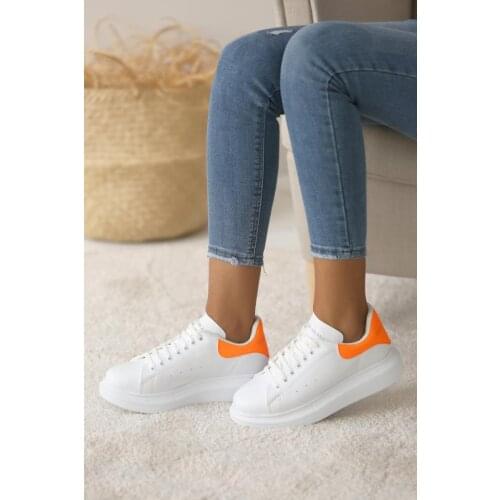 A3010-20Beyaz Orange Pink Potin White Orange Shoes A3010-20