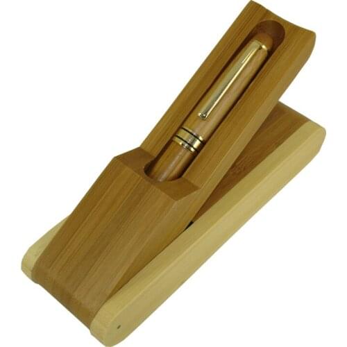 ACMECN New Arrival Office & School Writing Stationery Sets Eco-friendly Hand-made Bamboo Craft Ballpoint Pen and Gift box Kits