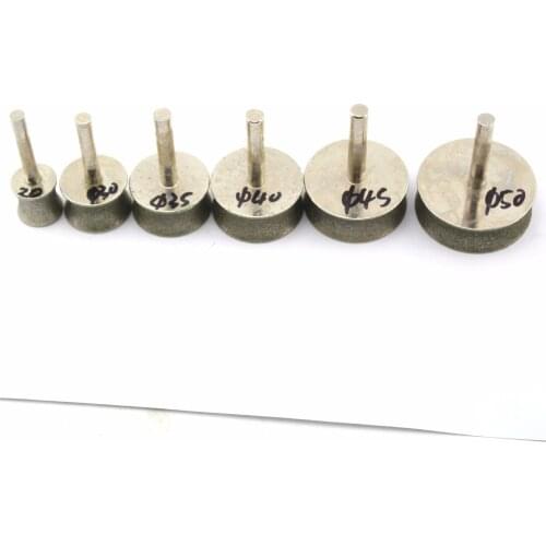 16mm-50mm Diamond Grinding Heads Mounted Points Shank 1/4" Emery Wheel Polishing ILOVETOOL