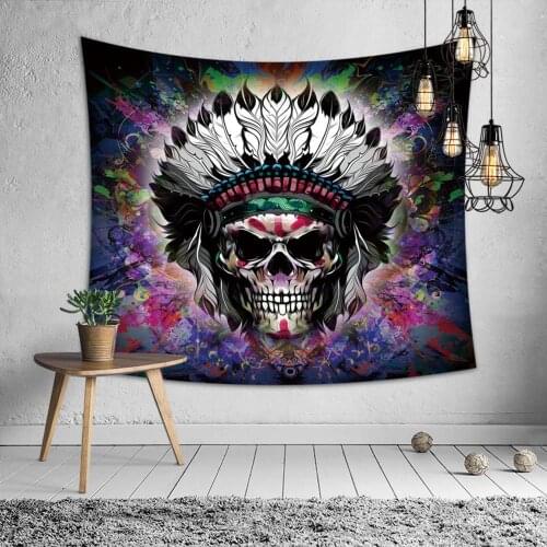 Bohemian tapestry indian skull wall carpet drop shipping large wall cloth home decor backdrop