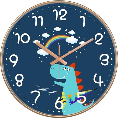 Large Cartoon Wall Kid Clocks Cute Dinosaur Watches Home Living Room Bedroom Fashion Creative Simple Decorations and Ornaments