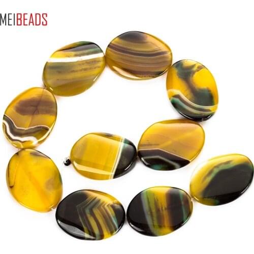 MEIBEADS Natural Stone Random Color Natural Stone Beads Oval/Strip Shape Accessories Fit Bracelet DIY Jewelry Making EY5201-5208