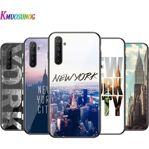 For OPPO A5 A9 2020 F7 Phone Cover Shell NEW YORK City for OPPO Reno 2 Z 2Z 2F 3 4 Pro 5G Bright Black Phone Case
