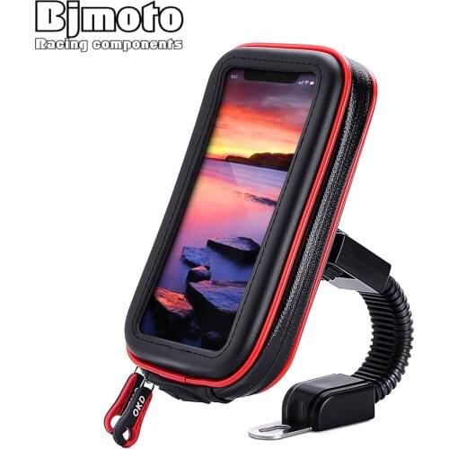 BJMOTO 5 to 6.3 inch Bicycle Motorcycle Phone Holder Telephone Support For Moto Stand Bag For Iphone 5 6 6plus Bike Holder Cover