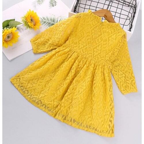 Children Clothes 2020 New Autumn Girls Dress Long-Sleeved Pierced Princess Dress For Girl Kids Dresses Baby Girl Clothes 3-8 Age