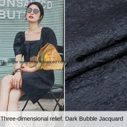 Elegant three-dimensional embossed bubble yarn-dyed jacquard fabric, sewing fabric factory shop is not out of stock