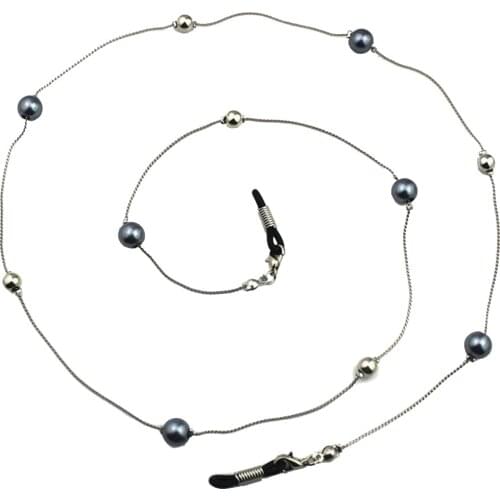 Faux Pearl Beaded Chain Reading Eyeglass Holder Lanyard Reading Holder Strap