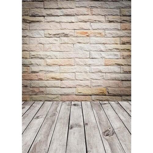Brick Wall Wooden Floor Photography Background Vinyl Cloth Photo Studio Backdrop for Children Baby Pet Toy Photoshoot Photocall
