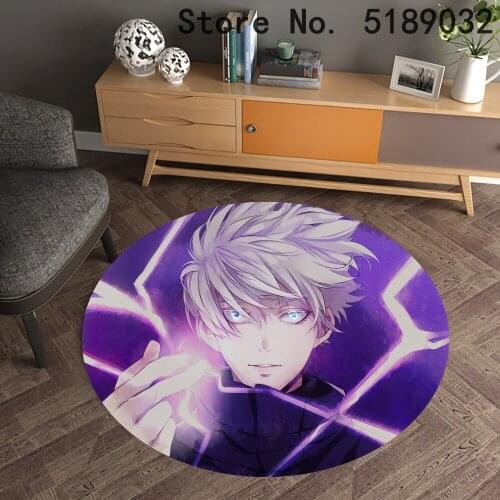Anime Carpet Jujutsu Kaisen 3D Print Round Area Rugs Dropshipping Japan Cartoon Floor Mats Kids Play Mats Kitchen Decor Rugs