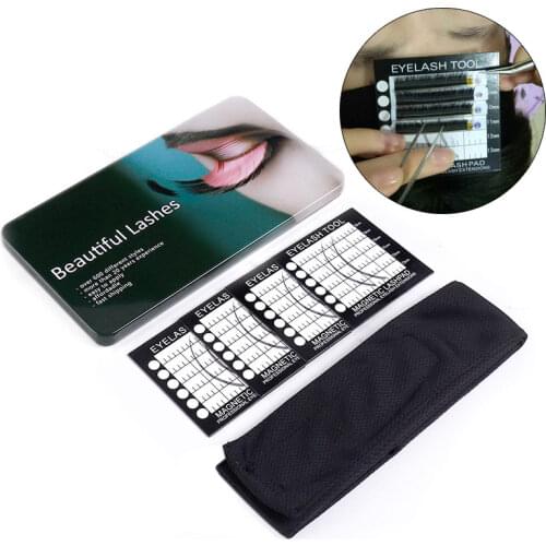 1Set Magnetic Eyelashes Stand Pad Scale Pallet Strip of False Lashes Holder Grafting Lash Headscarf Eyelash Extension Accesoires
