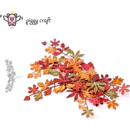 Piggy Craft metal cutting dies cut die mold Maple Leaf Strip Scrapbook paper craft knife mould blade punch stencils dies