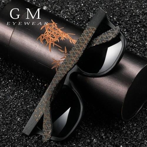 GM BRAND DESIGN Classic Sunglasses Men Polarized Uv400 High Quality Wooden Sun Glasses Polarized Men Sport Gafas De Sol