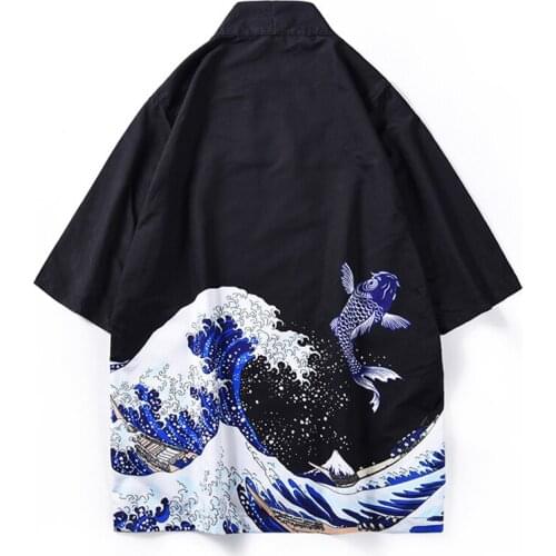 Men Japanese Kimono Cardigan Men Samurai Costume Clothing Kimono Jacket Mens Kimono Shirt Yukata Haori