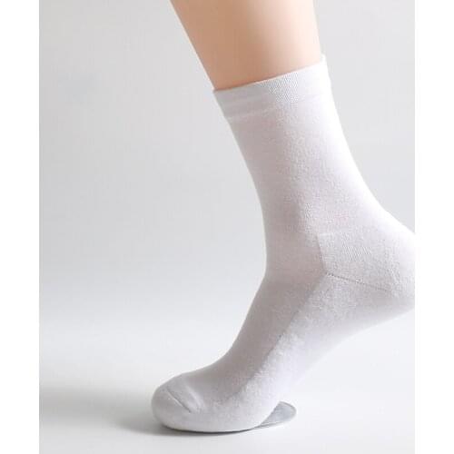 5 Pairs/Lot Winter Men Towel Bottom Thickened Long Tube Socks With Fluff Ring Male Pure White/Blue Cotton Feet Warm soft Meias