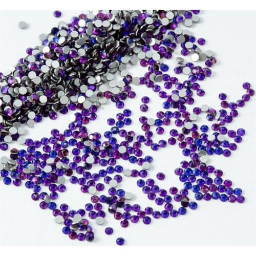 New Purple Velvet Crystal Loose Non Hot Fix Rhinestones Glass Strass Non Hotfix Rhinestone DIY Nails Decorations 125