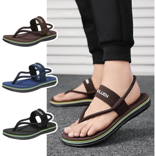 New Sandals Summer Casual Shoes for Men Cool Outside Beach Slides Soft Cork Slippers Man Non-slip Flip Flops Walking Footwear