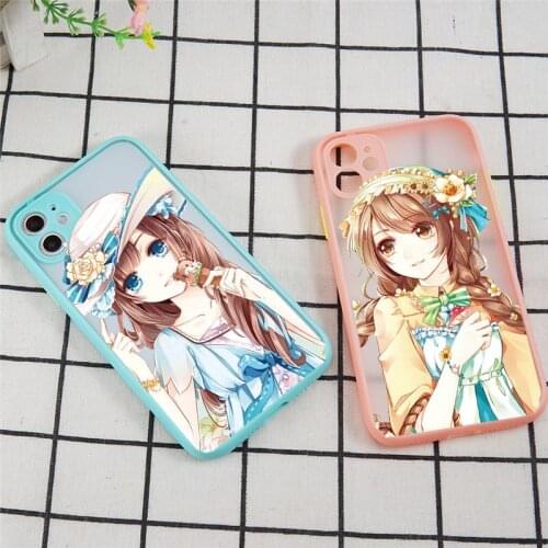 New Cartoon Japan Anime Girl Protective Case For iPhone 11 Pro 12 XS MAX XR 7 SE 2020 8 Plus soft TPU Phone Cover Coque Fundas