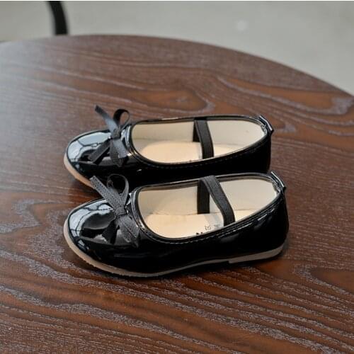 2019 spring and autumn Korean version of princess shoes childrens casual shoes bow student performance shoes size 21--36