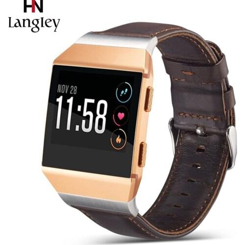 Genuine Leather Watch Straps For Fitbit Ionic Smart Watchbands Watches Accessories Comfortable Breathable Fashion Watch Straps