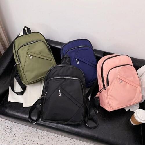 New Backpack Zipper Solid Color Women Backpack Laptop Backpacks Travel Back Pack School Bags For Teenage Girls 2021 Bolsa