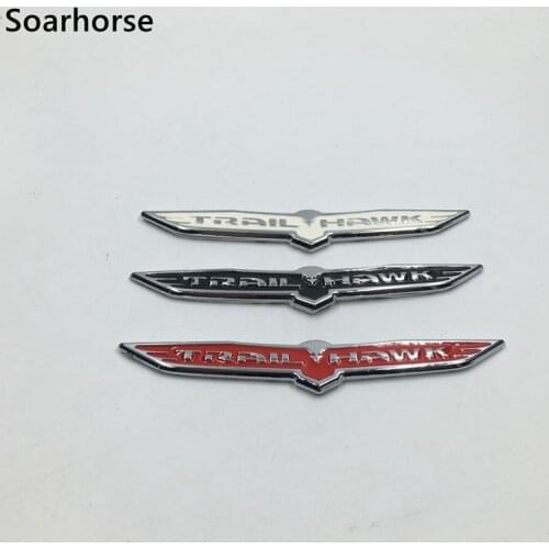 Soarhorse for Trailhawk Trail Hawk Badge Logo For JEEP CHEROKEE Nameplate Emblem 3D Metal Rear Trunk Lid Sticker