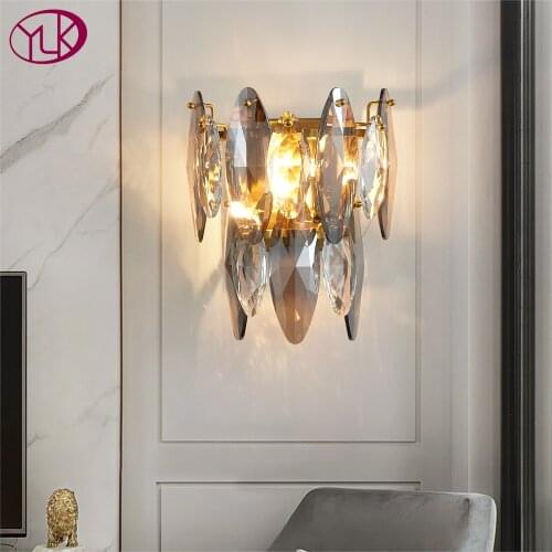 New modern led crystal wall lamp Indoor home decor wall sconce living room bedroom bedside bathroom corridor lamp wall lights