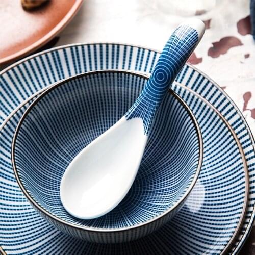 42pieces Japanese cutlery sets creative and wind dishes bowls saucers ceramics dishes personas bowls