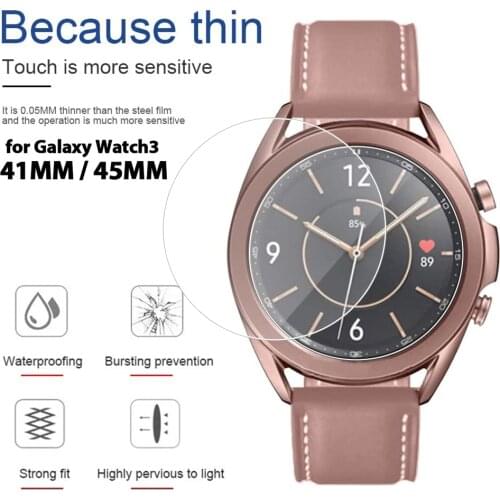 3Pcs Tempered Glass For Samsung Galaxy Watch 3 41mm 45mm Smart Watch Screen Protector For Galaxy Watch3 Protection Cover Film