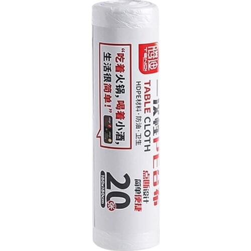 1 Roll/20pcs Disposable Tablecloth Plastic Thin Film Table Covers Dinner Cloth Table Decor Disposable Tablecloth