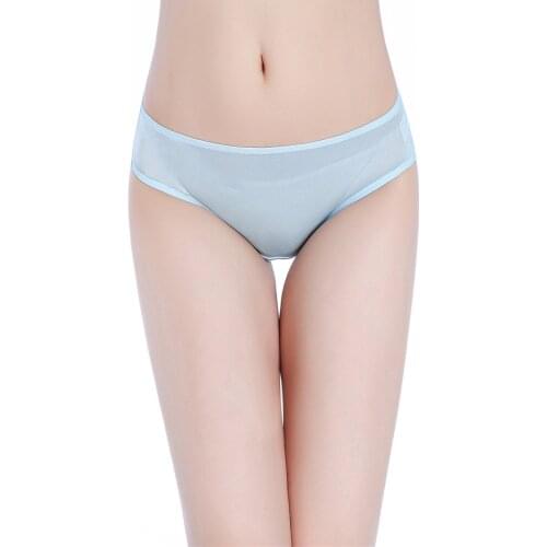 100% mulberry silk double-sided ladies triangular pants mulberry silk low waist traceless comfortable breathable silk panties