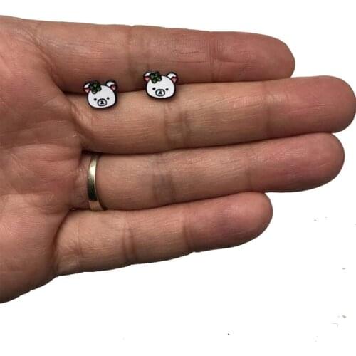 2019 new model birthday Gift Enamel Animal Jewelry Lovely Little bear Women Earing for kids