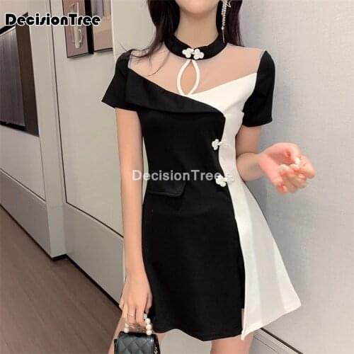 2021 chinese dress chinese traditional clothing cheongsam qipao+pants set women girls streetwear dress+pants set cheongsam dress