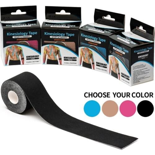 5cm x 5m Sports Kinesiology Tape Cotton Rock Physical Therapy Basketball Soccer K Active Knee Pain Muscle Tapes