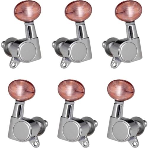 6Pcs/set Guitar String Tuning Peg 3L 3R Acoustic Fully Enclosed Guitar String Tuner For Guitar Parts & Accessories