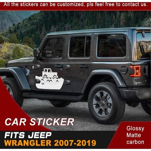 Car Decals 2 Pieces Car Body Funny Wading Sign Stickers Styling Graphic Vinyl Decorative Car Sticker Fit For Jeep Wrangler