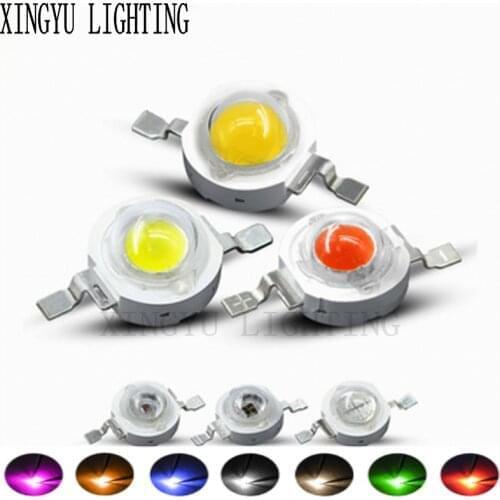 Free Shipping 10pcs 1W 3W 5W High Power LED Chip Lamp Bulbs SMD Diodes Warm Cold White Red Green Blue Yellow Grow Light Beads