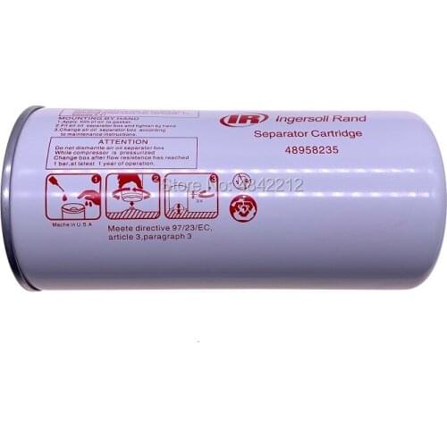 Free shipping 2pcs/lot 48958235 air oil separator catridge for IR screw air compressor parts