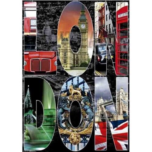 DIY Diamond Painting Puzzle London Scenery Full Square Drill Diamond Embroidery Sale Urban Cross Stitch Rhinestones Mosaic Gift