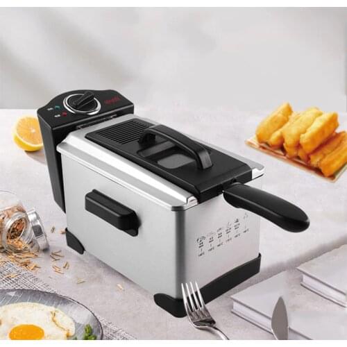 3.5L electric fryer, household multifunctional fryer, large capacity commercial 1800W electric fryer, 220V French fries machine