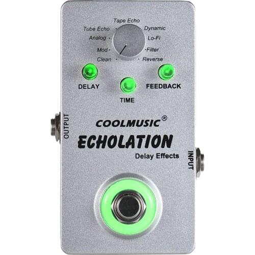 Electric Guitar Digital Delay Effect Pedal Guitar Pedal with 9 Delay Effects True Bypass Full Metal Shell Guitar Effect Pedal