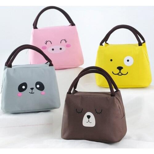 Canvas Portable Cooler Lunch Bag Thermal Insulated Multifunction Food Bags Food Picnic Lunch Box Bag for Men Women Kids