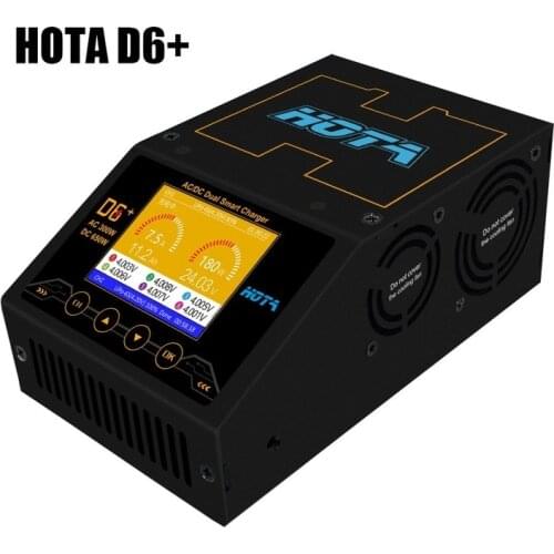 Hota D6+plus Ac 300w Dc 2x325w 2x15a Dual Channel Smart Battery Charger Discharger Lipo Charger for Rc Drone Spare Parts
