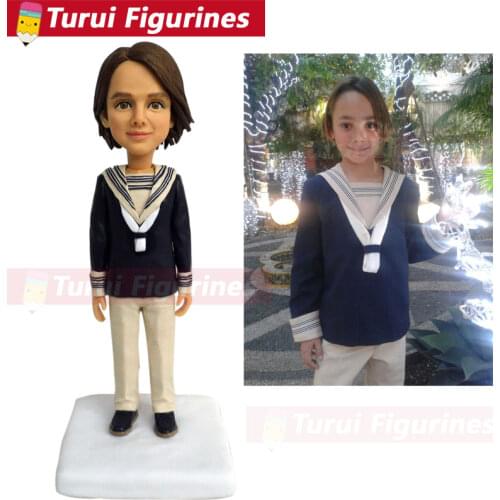 Customized bobble head custom dolls with your face polymer clay living doll first communion girl figurines miniature dolls gifts