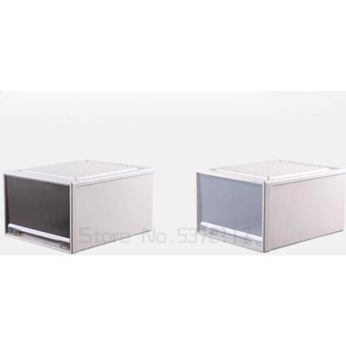 Clothes storage box drawer type plastic transparent wardrobe storage box clothes storage cabinet finishing box