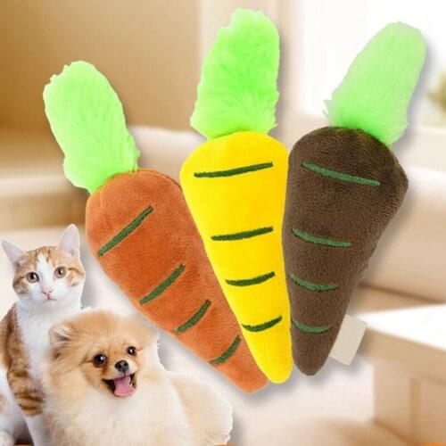 Legendog Pet Plush Toy Dog Simulation Carrot Toy Squeaky Toy Funny Interactive Toy Dog Sound Chewing Toy Pet Training Toys