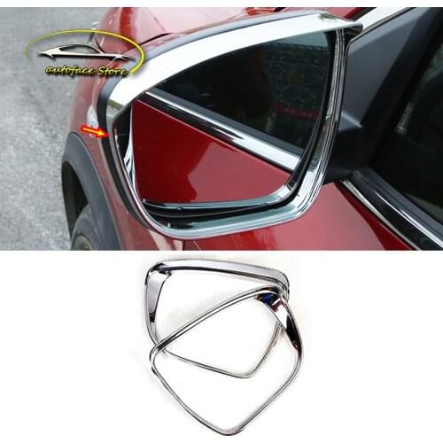 New Accessories For Nissan Juke Styling 2015 2016 2017 2018 ABS Chrome Rearview Mirror Rain Eyebrow Frame Cover Trim 2pcs
