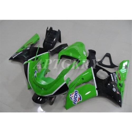 New ABS Plastic Shell Motorcycle Fairing kit Fit For Kawasaki Ninja ZX6R 636 ZX-6R 2003 2004 03 04 Custom Black Green