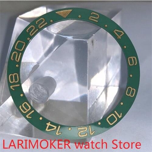 BLIGER brand new high-quality 38mm forest green rotating glass bezel, suitable for 40mm mens watch with automatic winding