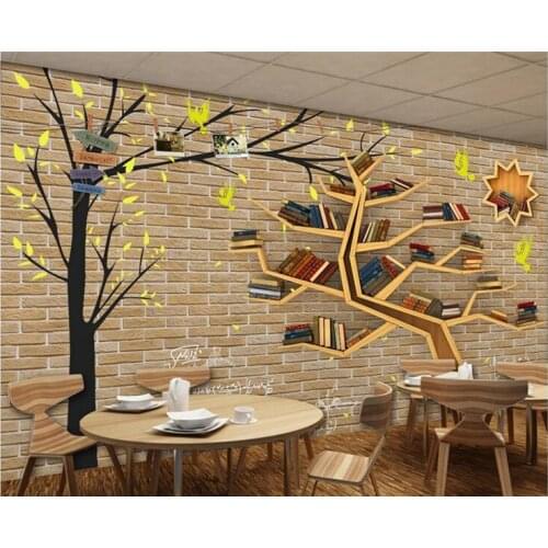 Wallpapers for living room Tree bookshelf 3d murals wallpaper for living room Home Decoration decor wallpaper