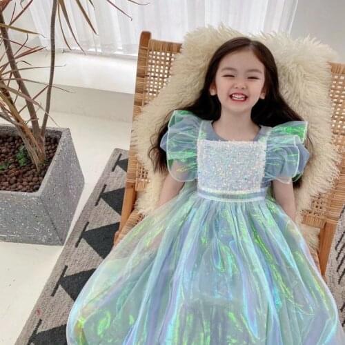 Teen Girls Clothing Summer Lolita Casual Party Fairy Mesh Dress 2021 Children Prom Evening Dresses For Kids Sundress Vestidos